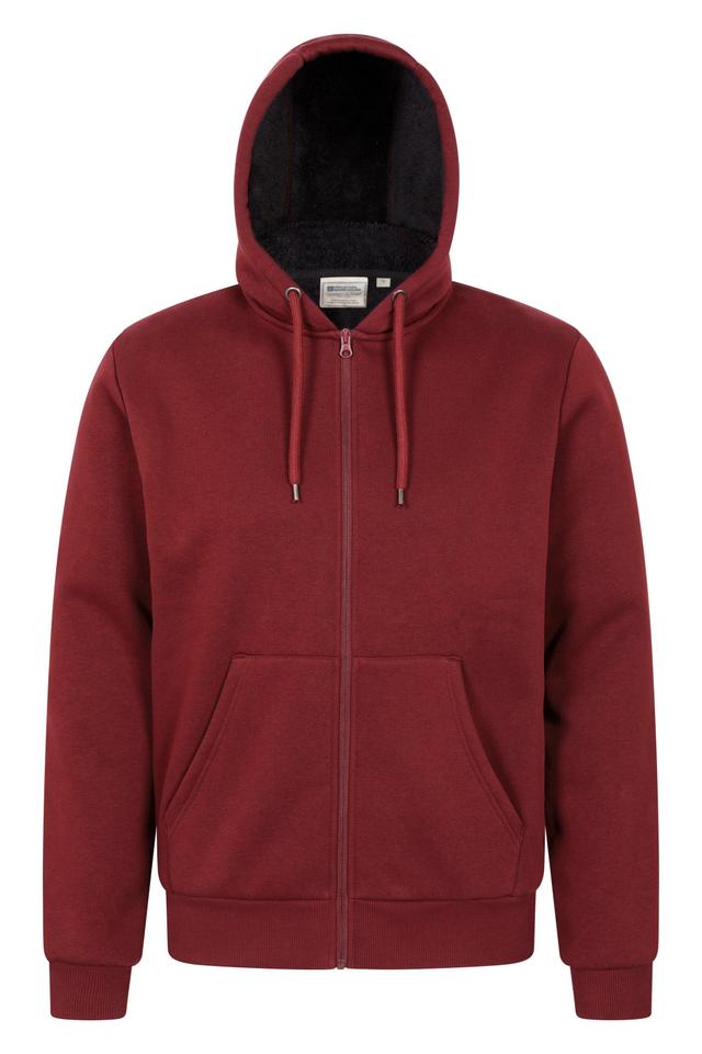 Dalton Mens Sherpa Lined Hoodie - Orange