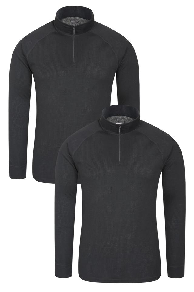 Talus Mens Base Layer Top 2-Pack - Black