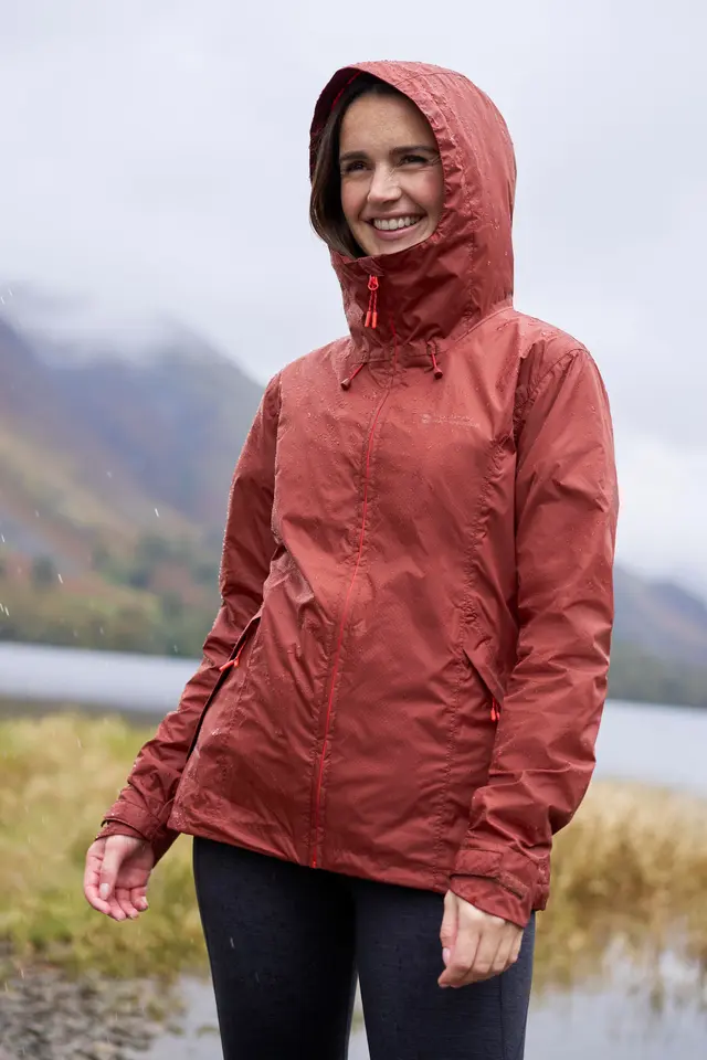 Swerve Womens Packaway Waterproof Jacket - Orange