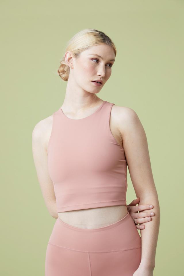 Go Getter Womens Cropped Vest - Pink