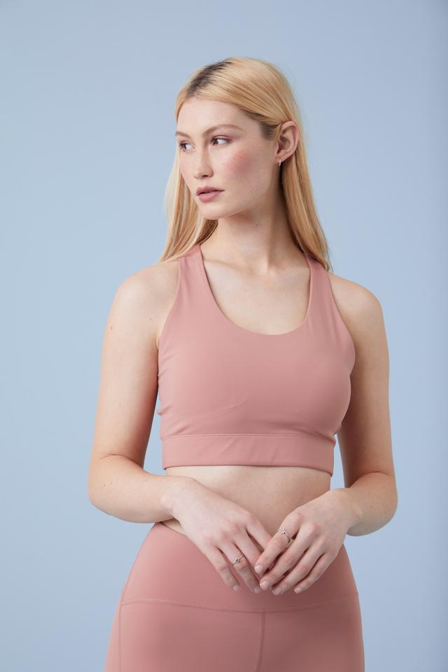 Dynamo Womens Mid Support Bra - Pink