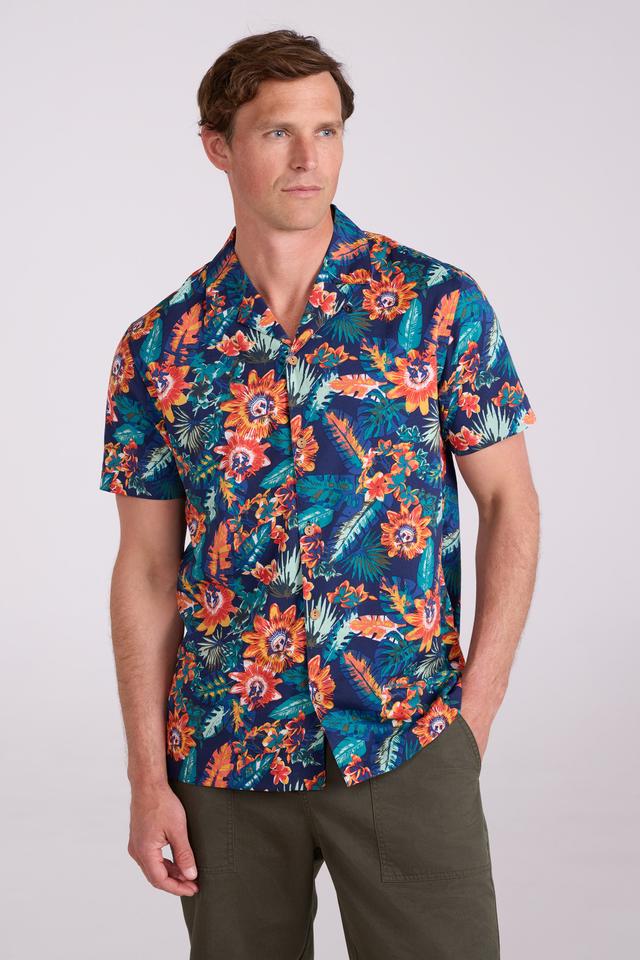 Beach Mens Short Sleeve Shirt - Blue