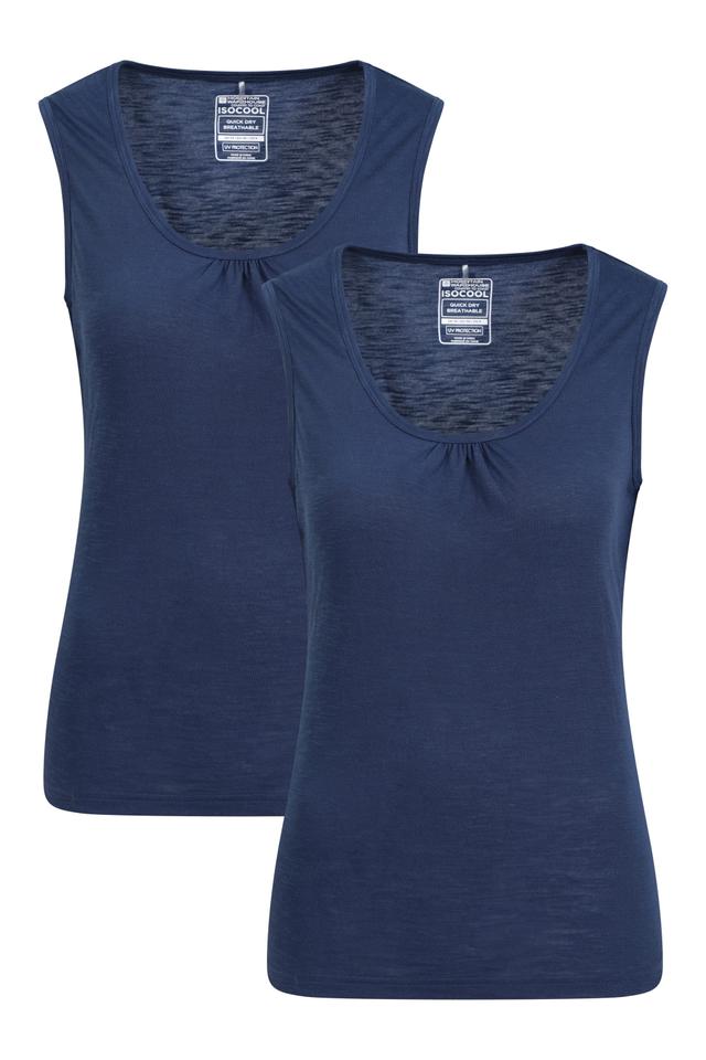 Agra Quick-Dry Womens Vest 2-Pack - Navy