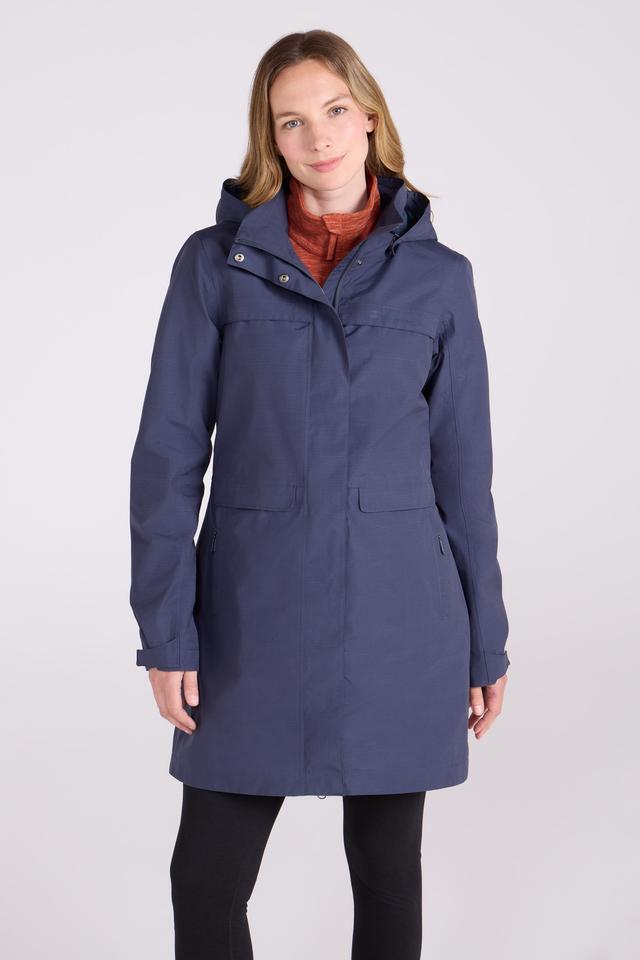 Cloudburst Textured Womens Waterproof Jacket - Navy