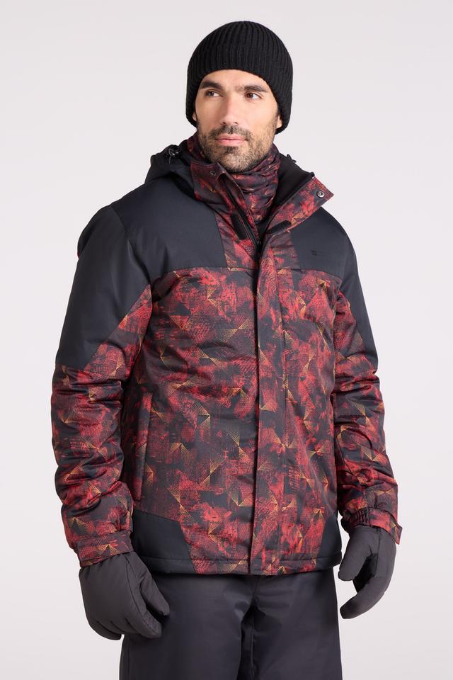 Shadow II Mens Printed Ski Jacket - Orange