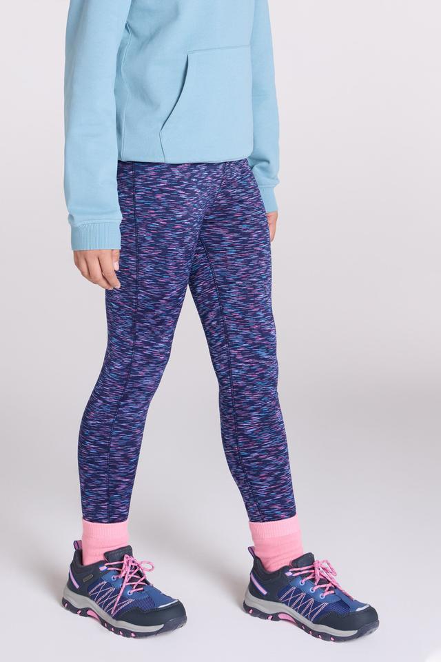Kayleigh II Space Dye Kids Leggings - Blue