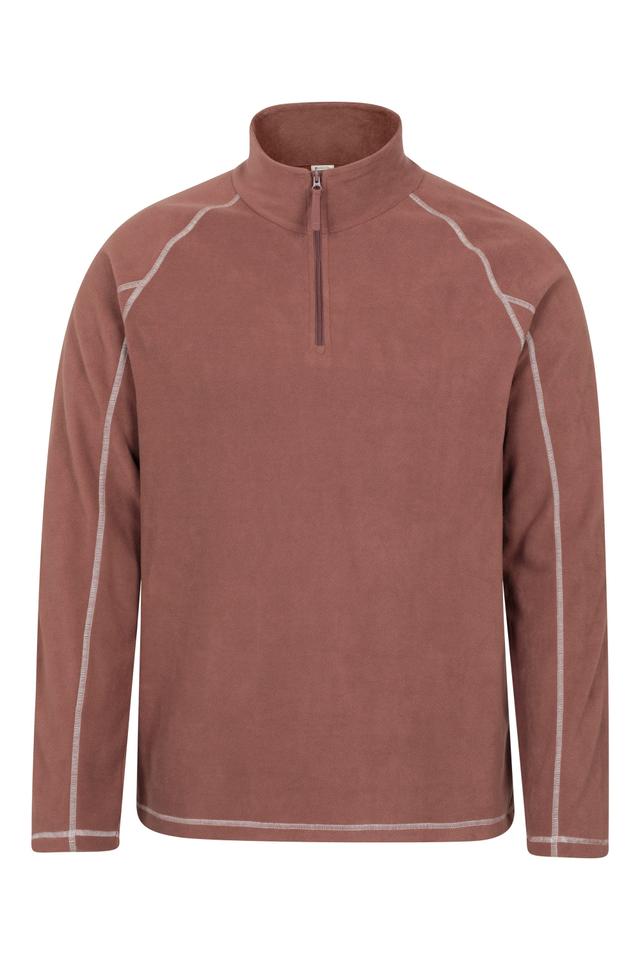 Ashbourne II Mens Half-Zip Fleece - Brown