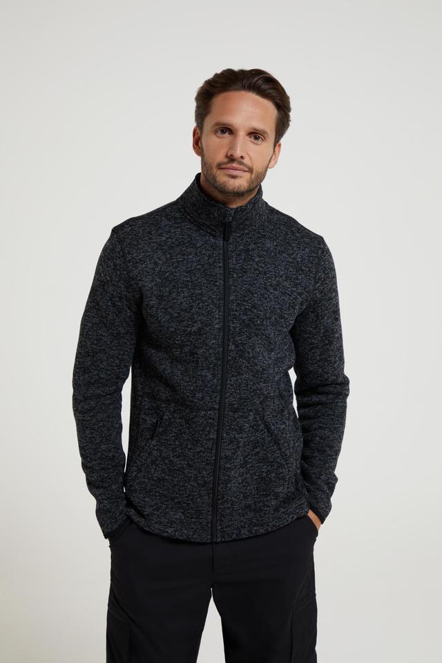 Idris III Mens Full-Zip Fleece - Black