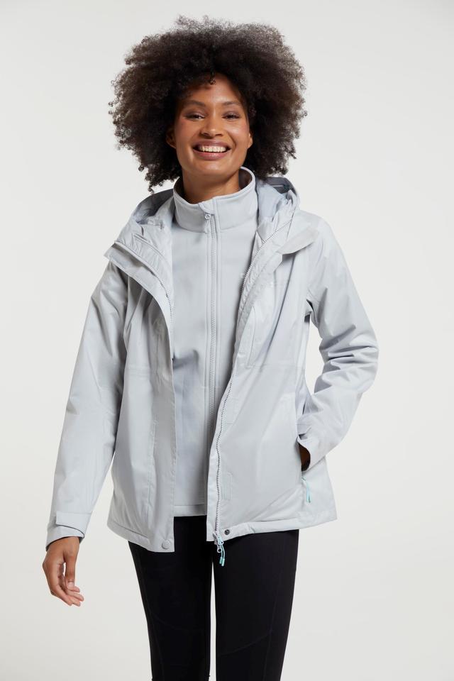 Whirlwind Womens 3 In 1 Waterproof Jacket - Grey