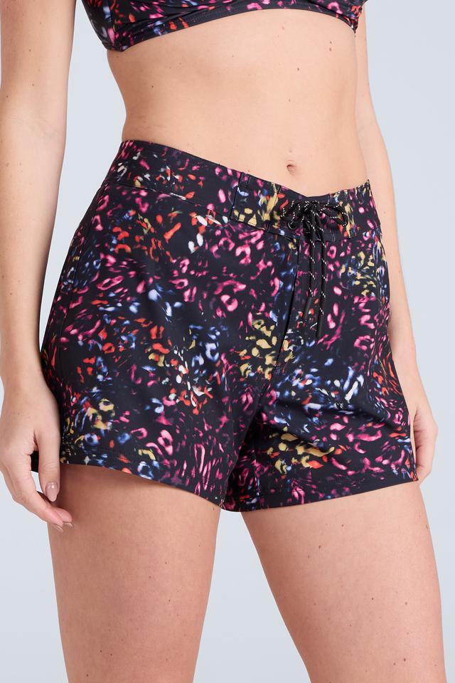 Aurora Womens Printed Mini Boardshort - Black