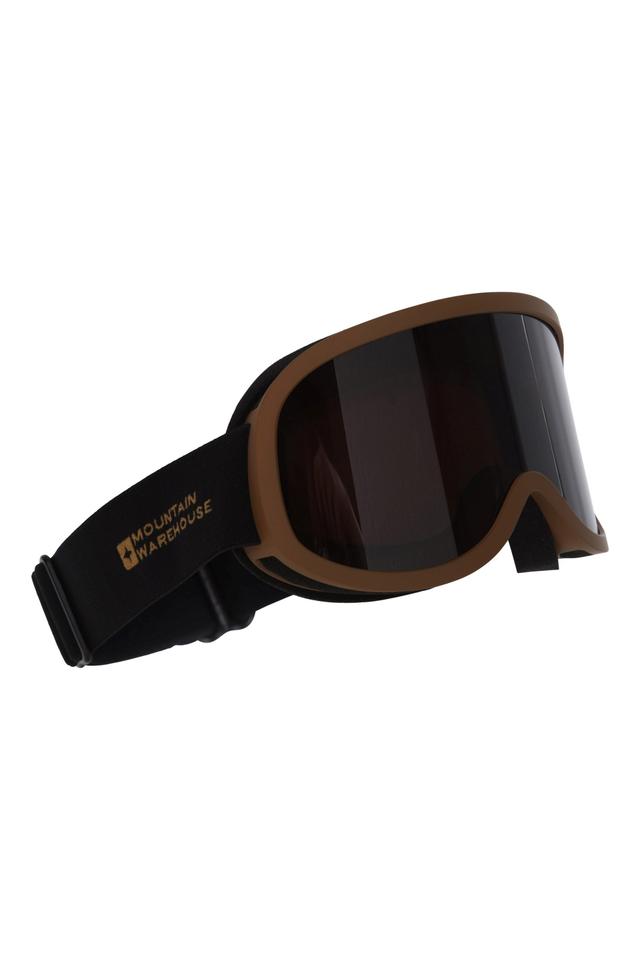 Unisex Black Ski Goggles - Brown
