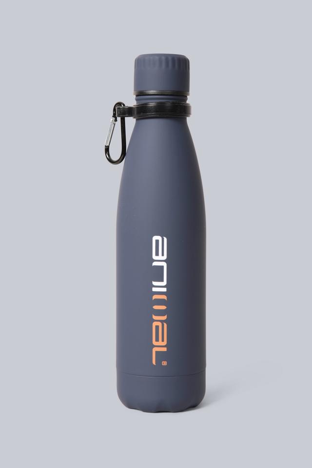 Rubber Water Bottle with Karabiner - 480ml - Navy