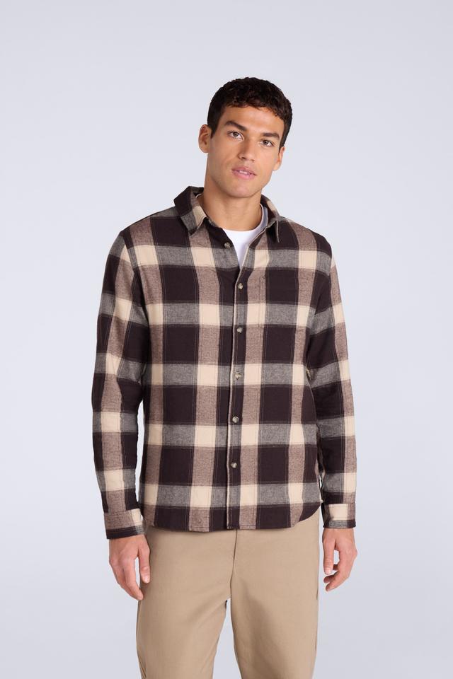 Cove Mens Flannel Shirt - Grey