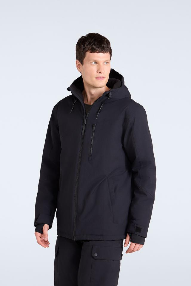Laxx Mens Logo Snow Jacket - Black