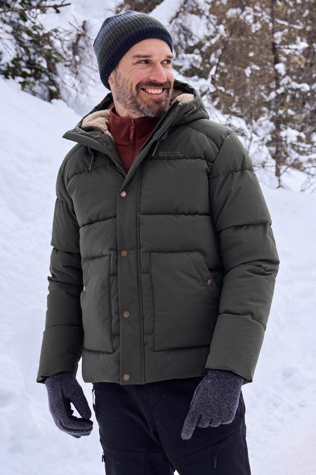 Manta Mens Borg Lined Padded Jacket - Green