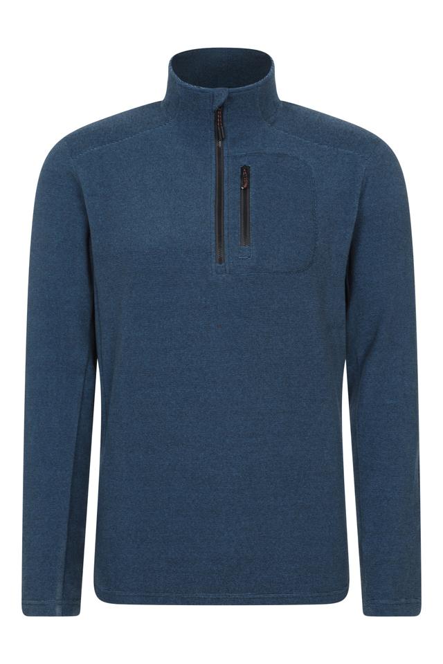 Ridge Mens Half-Zip Fleece - Blue