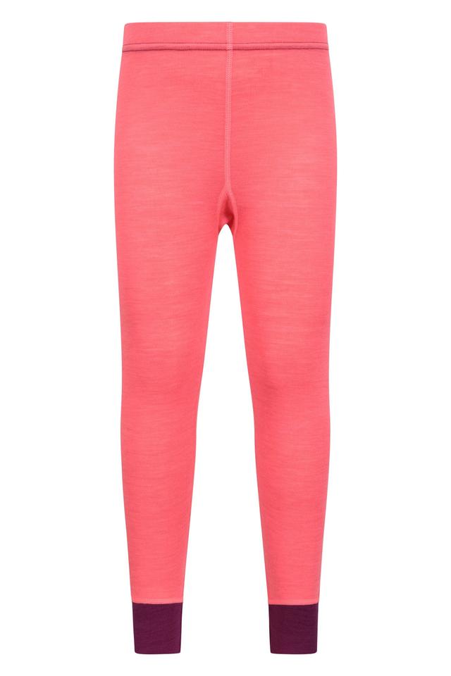Merino Kids II Baselayer Pants - Bright Pink