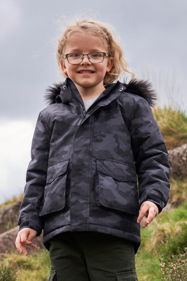 Ranger Printed Kids Water Resistant Jacket - Green