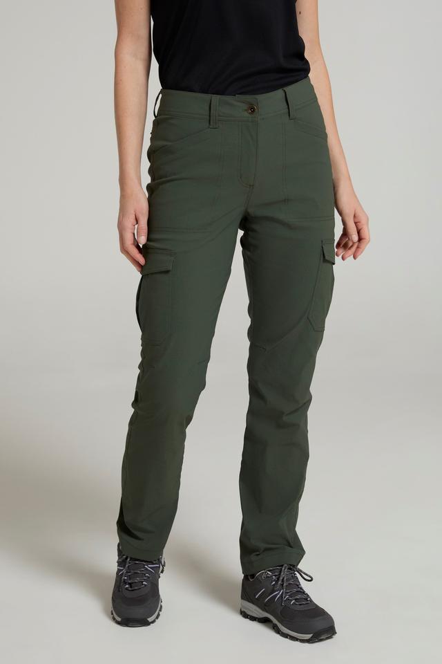 Womens Stretch Cargo Trousers - Green