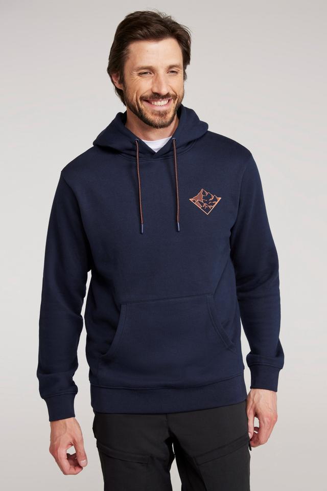 3 Peaks Mountain Mens Hoodie - Navy