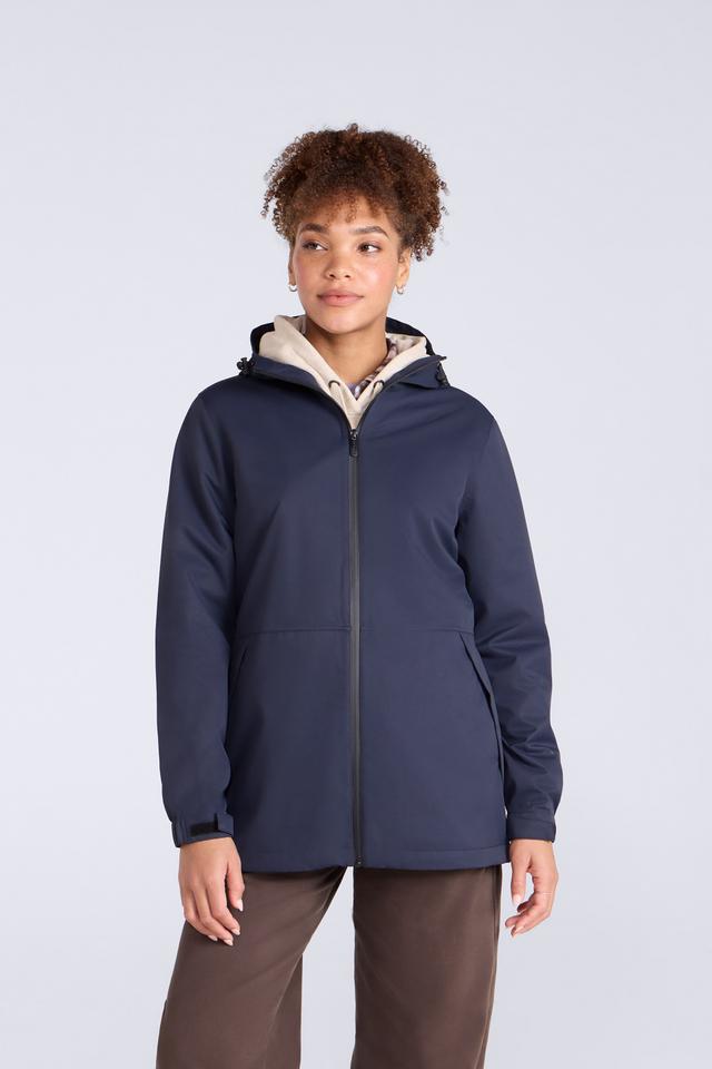 Pace Womens Waterproof Packable Jacket - Dark Blue