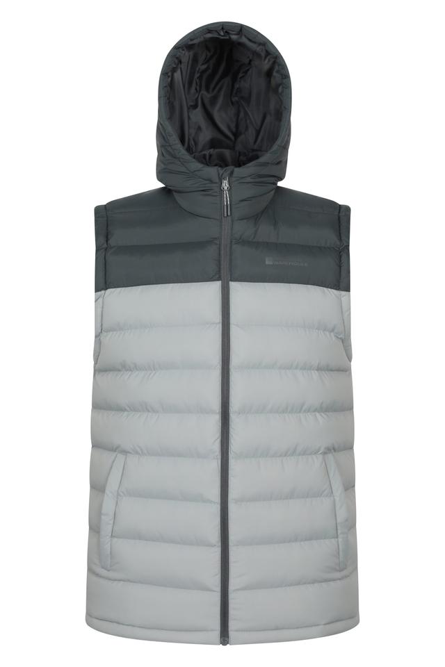 Seasons Mens Hooded Padded Gilet - Grey