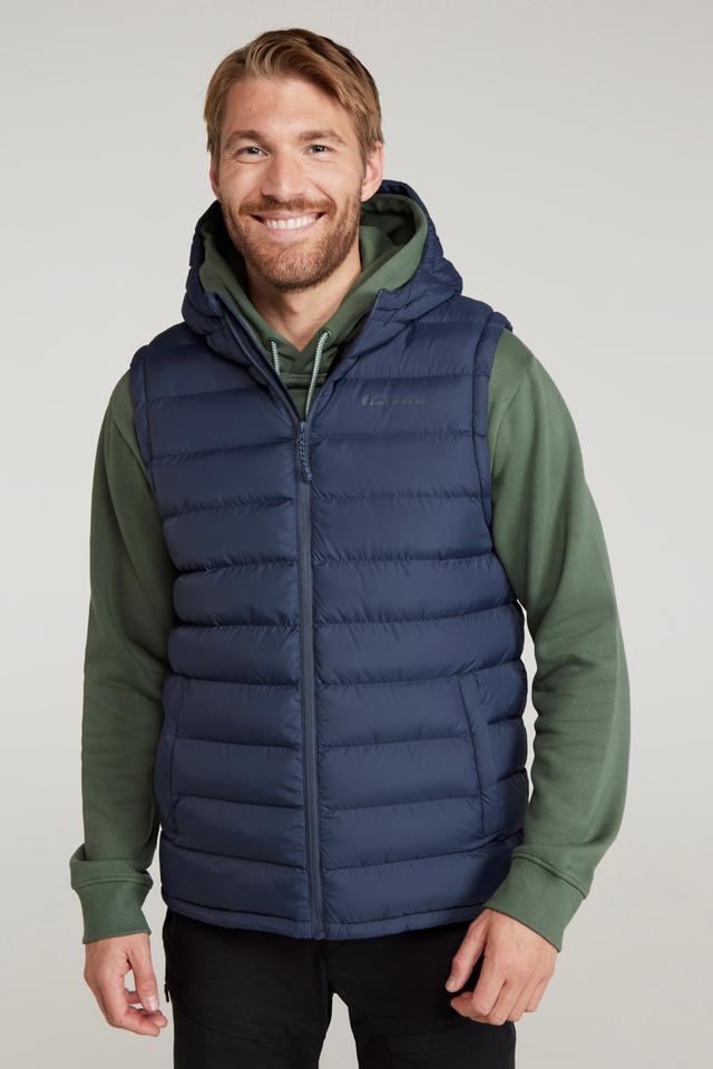Seasons Mens Hooded Puffer Vest - Navy