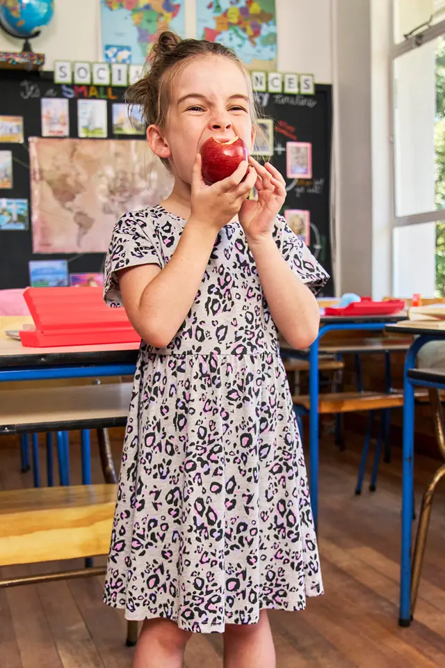 Mountain Essentials Kids Lora Printed Dress - Grey