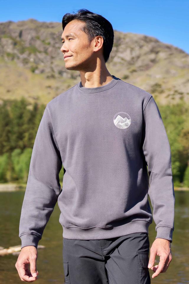 Circle Mountain Crew Neck Sweatshirt - Grey