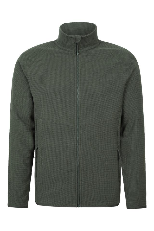 Milburn Mens Grid Fleece - Green