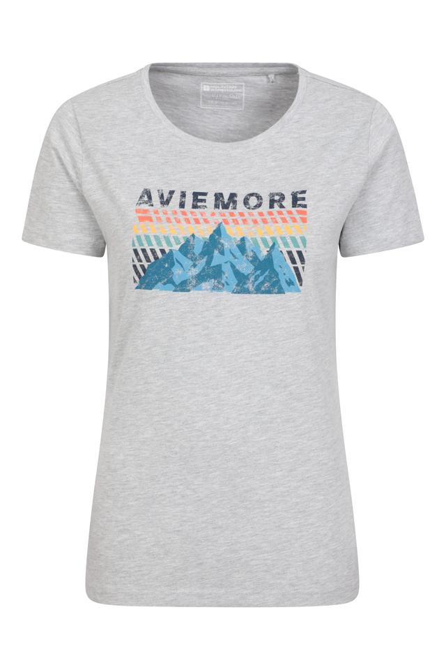Aviemore Printed Womens T-Shirt - Grey
