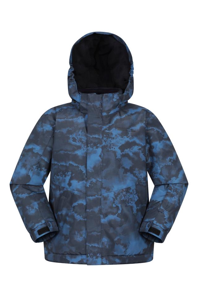 Berg Kids Printed Snow Jacket - Dark Blue