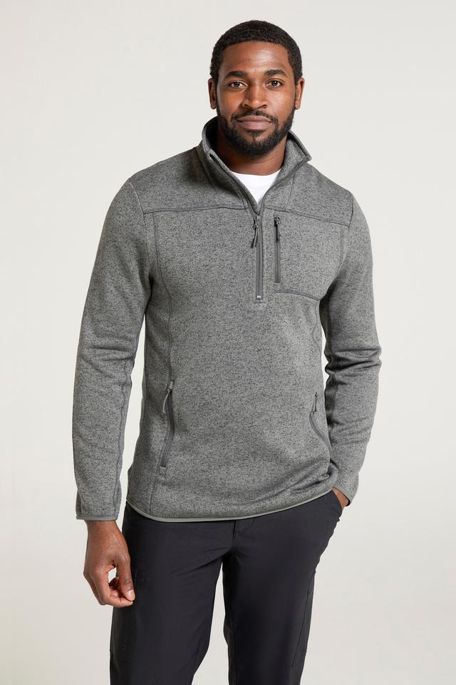 Helford Men's Half Zip Fleece - Grey