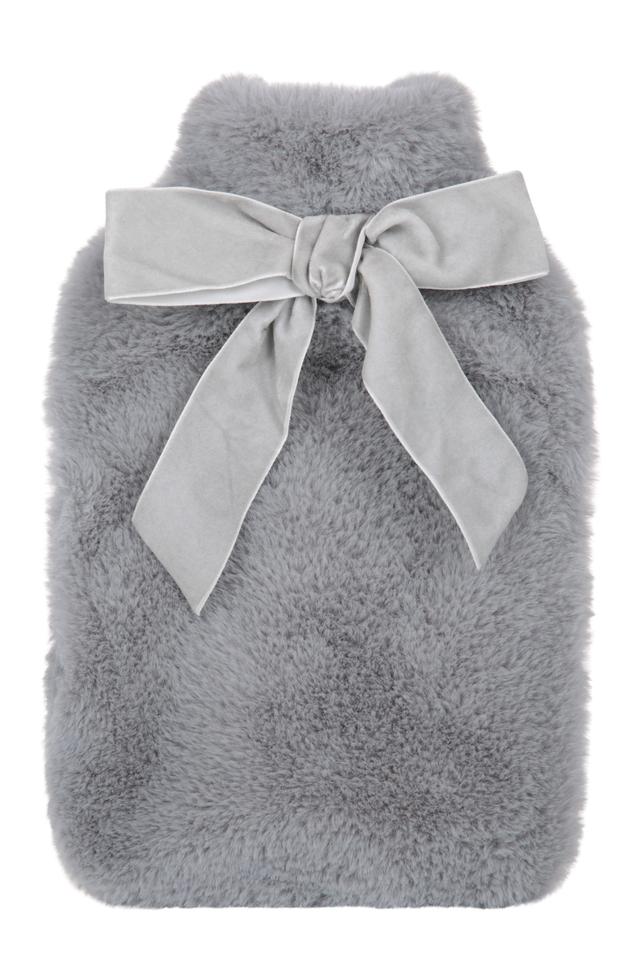 Faux Fur Hot Water Bottle - 1. 5L - Grey