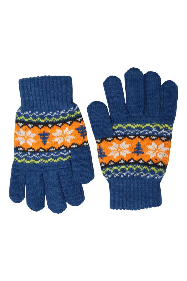 Fairisle Kids Gloves - Blue