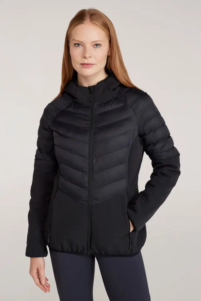 Agile Womens Hybrid Softshell Padded Jacket - Black