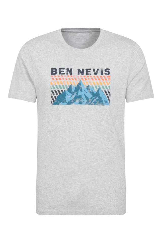 Ben Nevis Mens Graphic Short Sleeved T-Shirt - Grey
