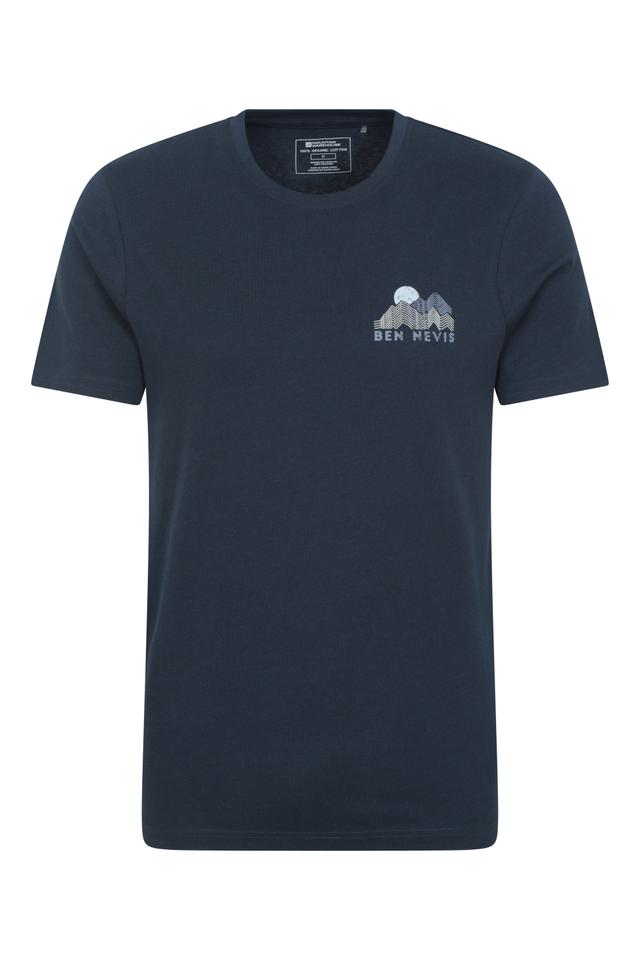 Ben Nevis Mens Graphic Short Sleeved T-Shirt - Navy