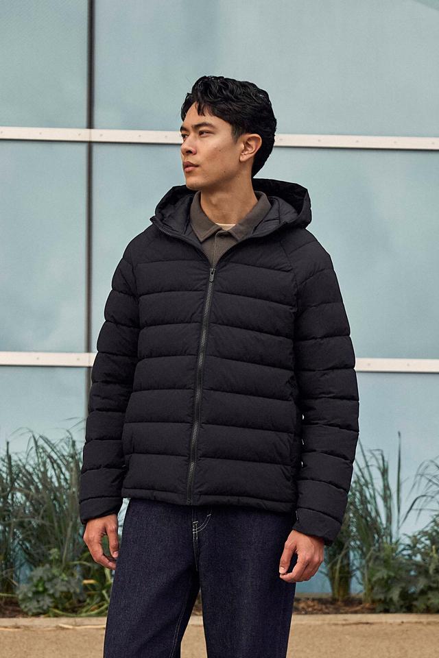 Light Cloud Cosi Hooded Mens Padded Jacket - Black