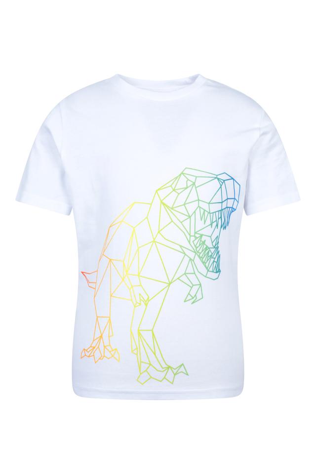 Ombre Geo Dino Kids Tee - White