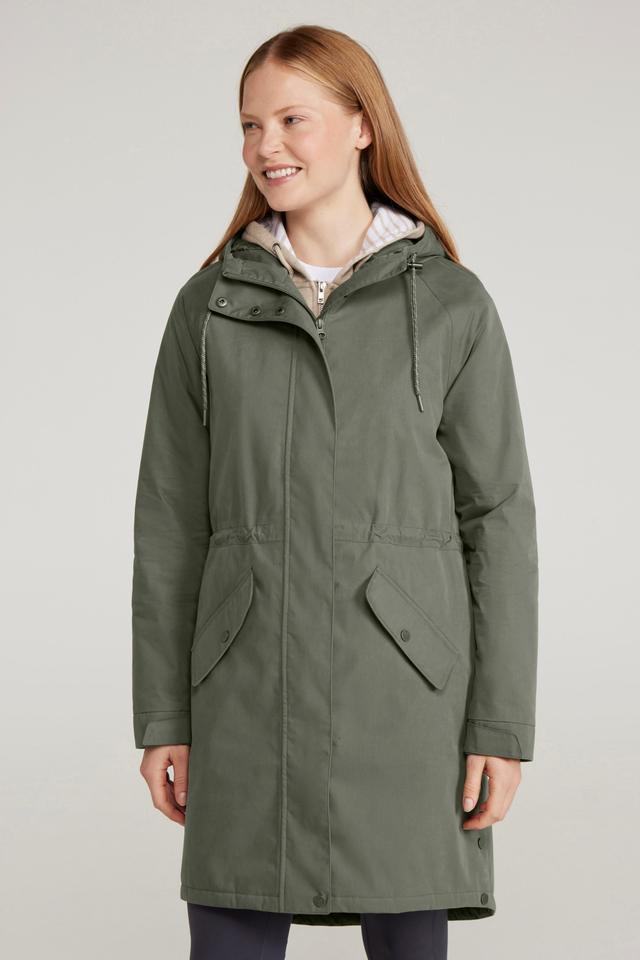 Polperro Women's Waterproof Lightweight Padded Jacket - Green