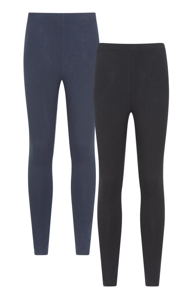 Womens Cotton Blend Midweight Leggings Multipack - Black