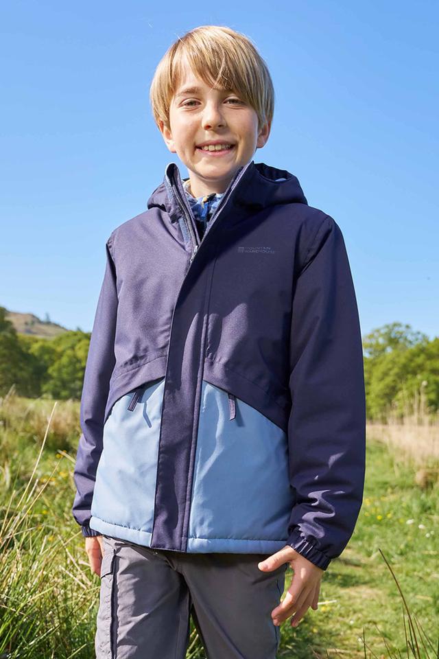 Cyclone Kids Waterproof Puffer Jacket - Navy