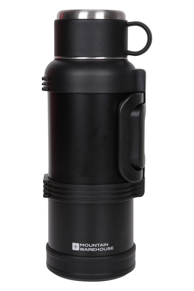 XL Camping Flask with Cup - Black