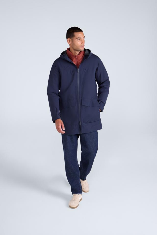 Elements Mens Longline 2. 5 Layer Waterproof Jacket - Navy
