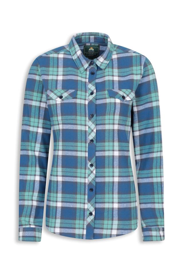 EMS Willow Brushed Flannel Women's Shirt - Blue