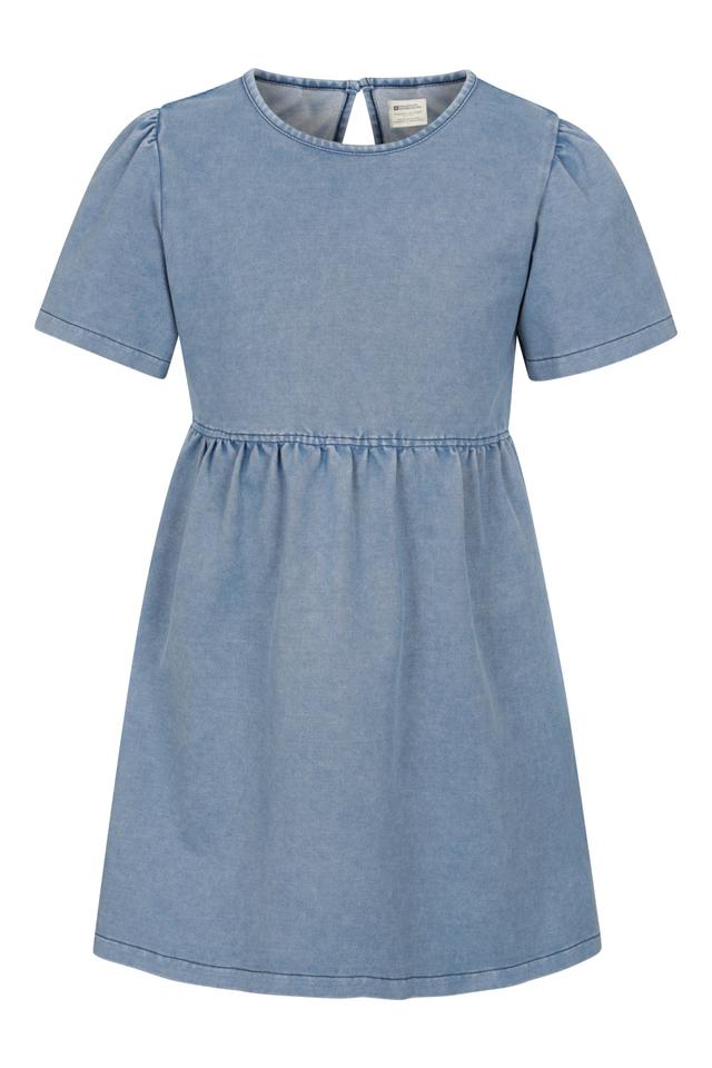 Elodie Kids Chambray Dress - Blue