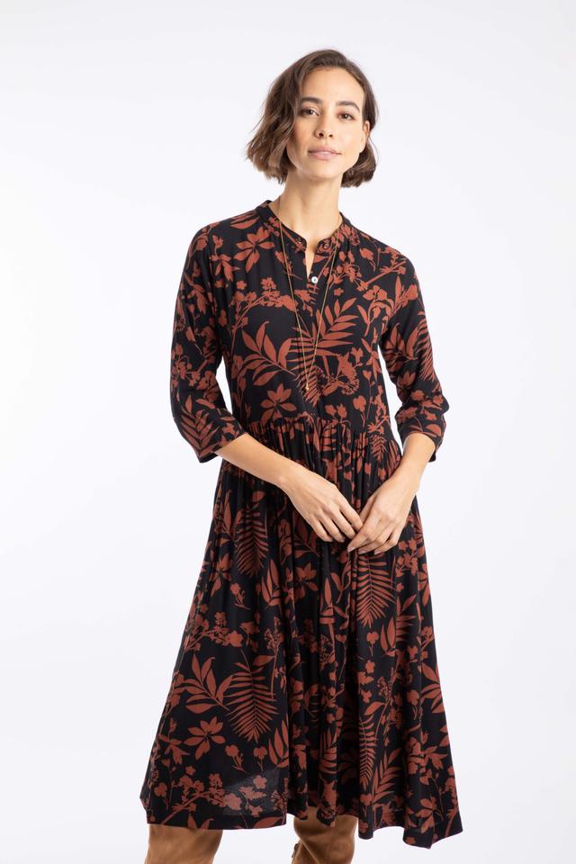 Hellen Womens Printed Crepe Shirt Dress -
