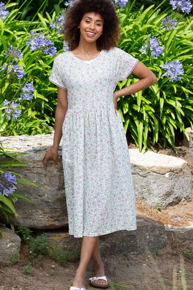 Everley Womens 100% Cotton Muslin Dress -
