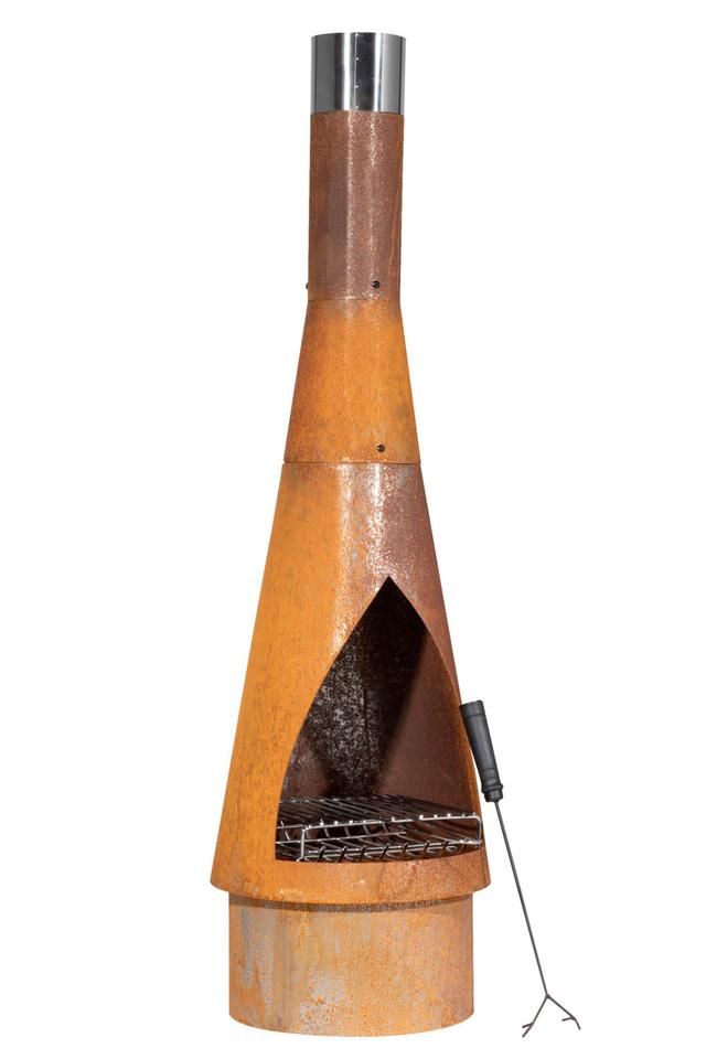 Chiminea Wood Burner, Conical Outdoor Fireplace -